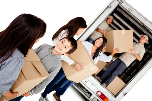 Man and van vehicle loaded for a booking