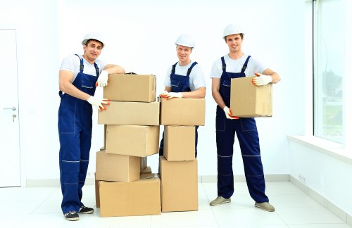 Office packing and labeling for a commercial move in Isleworth