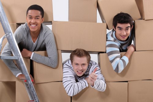 Office furniture removals operation in Isleworth with organized moving