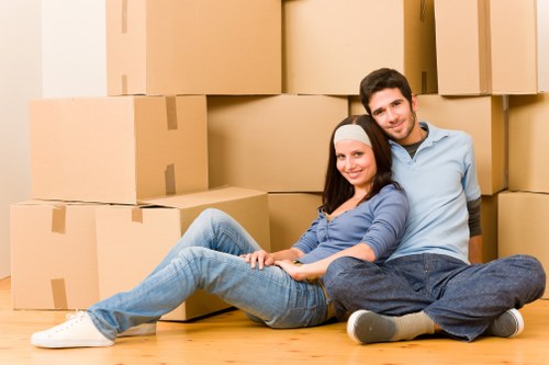 Skilled movers managing a furniture removal job in Isleworth