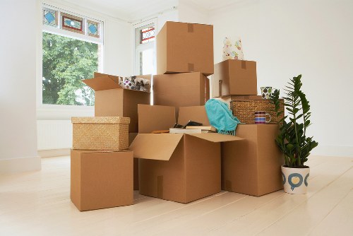 Furniture and boxes loaded into a van for Isleworth transport